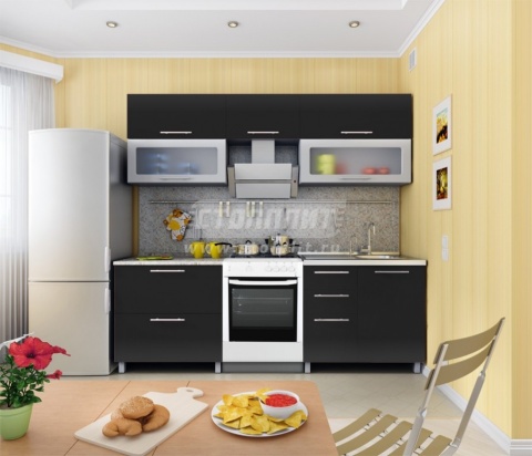 Анна Кухня Черный Металлик Анна Кухня Черный Металлик