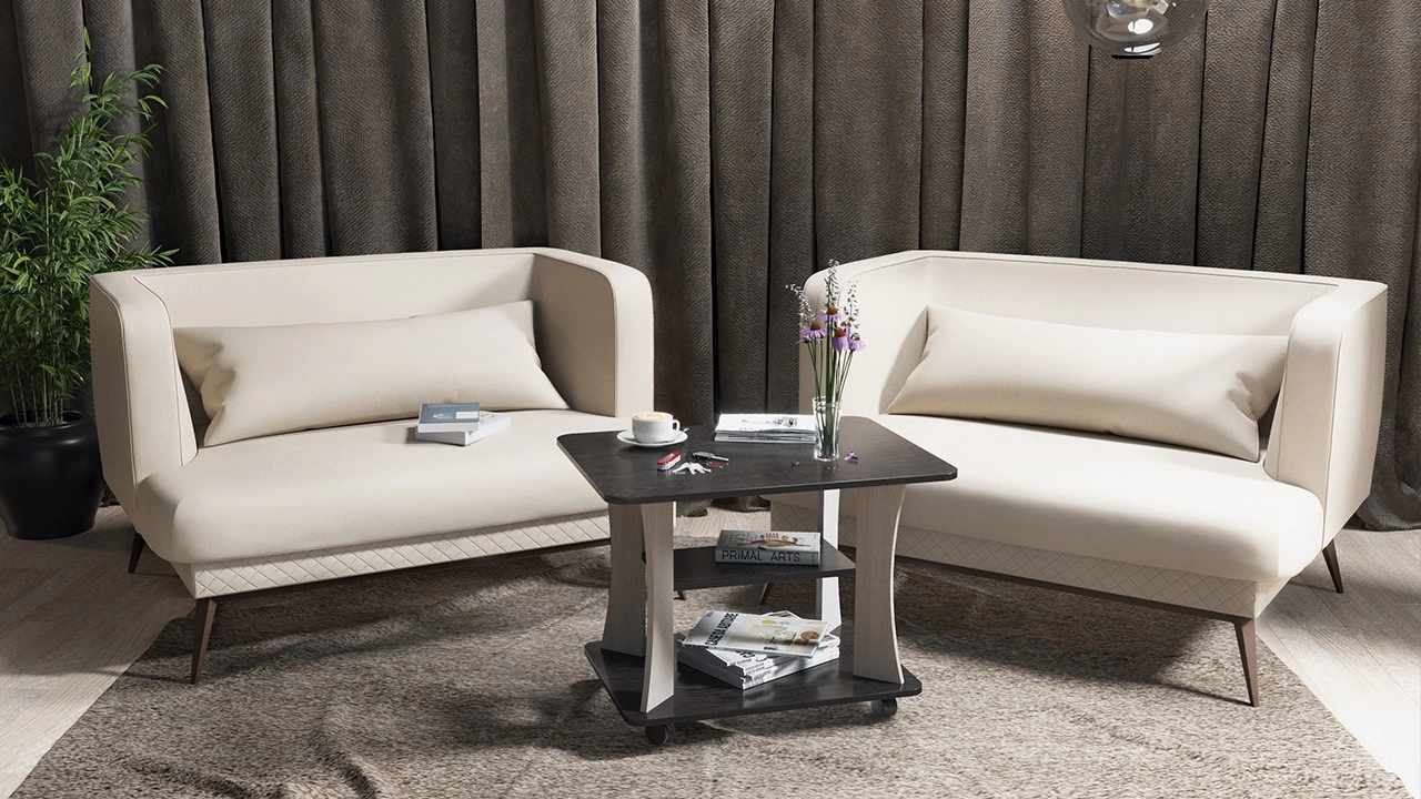 Стол Журнальный Тип 8 Венге Цаво/Дуб Белфорт/Ш-600× Д-800 × В-583 мм