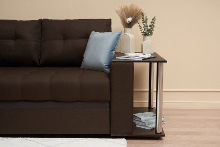 Диван угловой дельфин Миранда коричневый