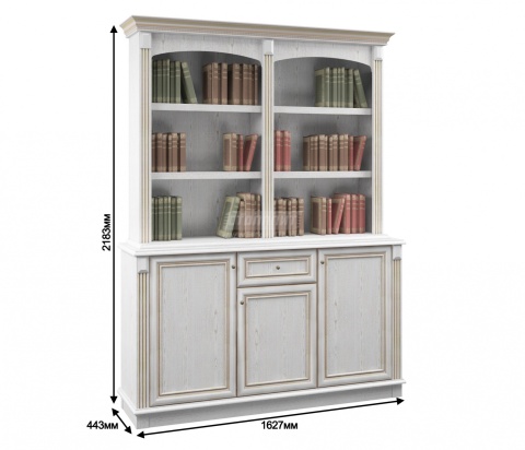 Версаль Комод с Надстройкой Белый Ясень (Ш 1620 X В 2183 X Г 440 мм) Версаль Комод с Надстройкой Белый Ясень (Ш 1620 X В 2183 X Г 440 мм)