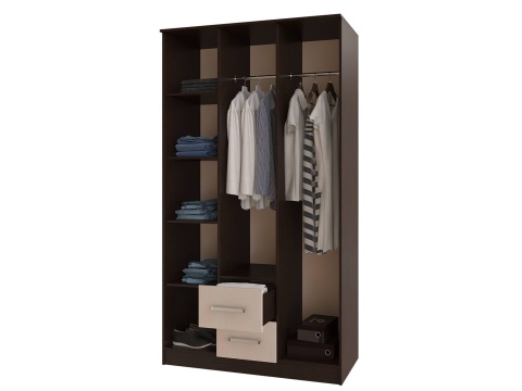 Шкаф 3-х Створчатый Фиджи (Ш-1200 х В-2016 х Г-520 мм)/Разные Цвета Шкаф 3-х Створчатый Фиджи (Ш-1200 х В-2016 х Г-520 мм)/Разные Цвета