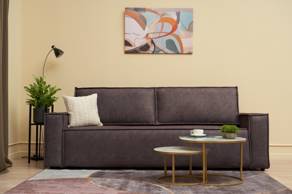 Диван еврокнижка Церра SE серо-коричневый