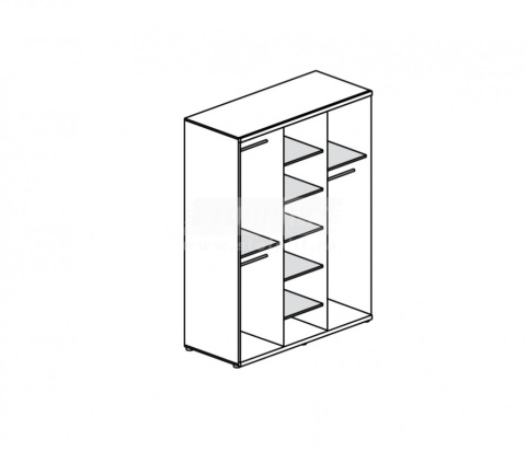 Шкаф гретта столплит 3 дверный