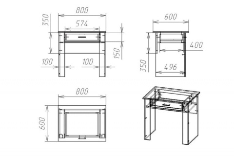 Письменный стол Мебелеф-4 Письменный стол Мебелеф-4