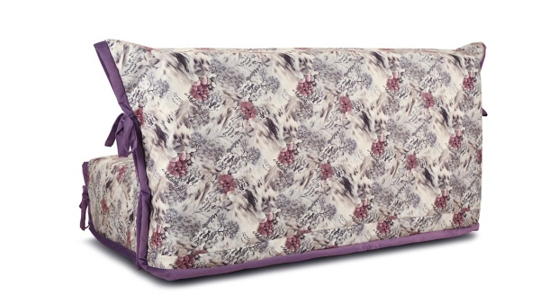 Диван «Вена» (145х200/160х200) (Vintage 07 (велюр), кант Maserati 18 (велюр) фиолетовый)