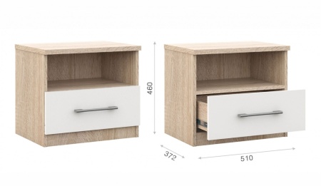 Спальный гарнитур "Аврора" Сонома/Белый