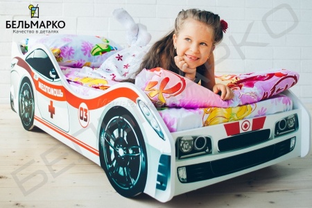 Детская кровать-тачка МЕДПОМОЩЬ Детская кровать-тачка МЕДПОМОЩЬ