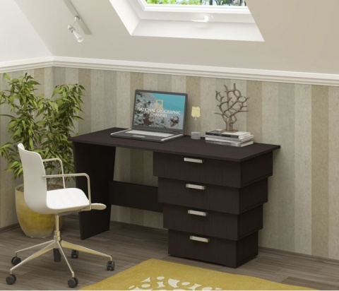 Письменный Стол  Модерн 04 Венге (Ш-1400 × Г-600 × В-775) Письменный Стол  Модерн 04 Венге (Ш-1400 × Г-600 × В-775)