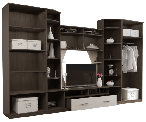 Гостиная Атланта (Ш-3534 х В-2200 х Г-542 мм)/Разные Цвета