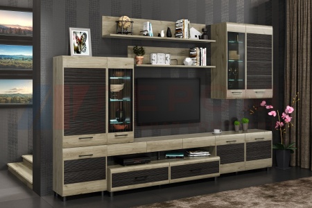 Гостиная-Стенка Камелия №4 (В-2172 х Ш-3240 х Г-452 мм)