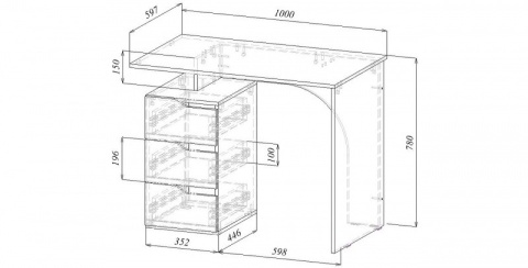 Письменный стол Нейт 1 Письменный стол Нейт 1