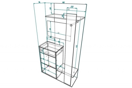 Прихожая "Мебелеф-30" (обувница слева)