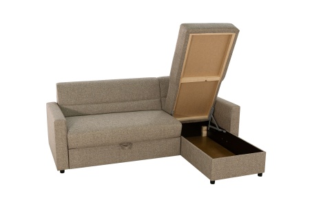 Диван угловой дельфин Виктория 2-1 темно-бежевый