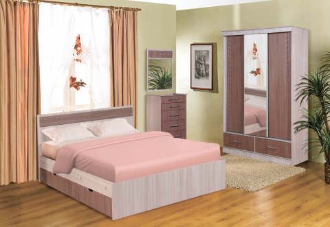 Юнона Спальный Гарнитур МДФ с Матрасом в Подарок/Разные Цвета Юнона Спальный Гарнитур МДФ с Матрасом в Подарок/Разные Цвета