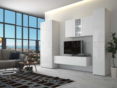 Гостиная Фаворит МДФ №6 (Ш-2800 x В-2170 x Г-458 мм)/Разные Цвета