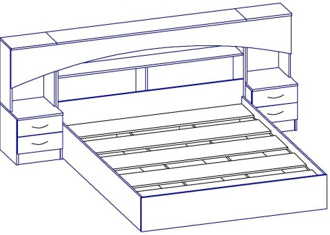 Спальный Гарнитур Кармен МДФ/Разные Цвета