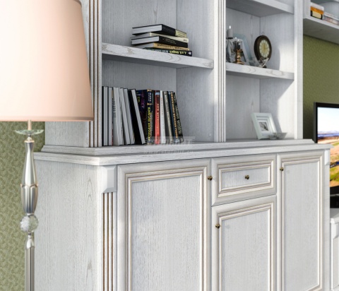 Гостиная Версаль  L-4454 Белый Ясень (Ш-4440 X В 2184 X Г 440 мм) Гостиная Версаль  L-4454 Белый Ясень (Ш-4440 X В 2184 X Г 440 мм)