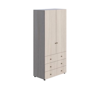 Шкаф Двухстворчатый Комбинированный Мийа-3 ШК-007/Разные Цвета (Ш-973 х В-2078 х Г-519 мм)