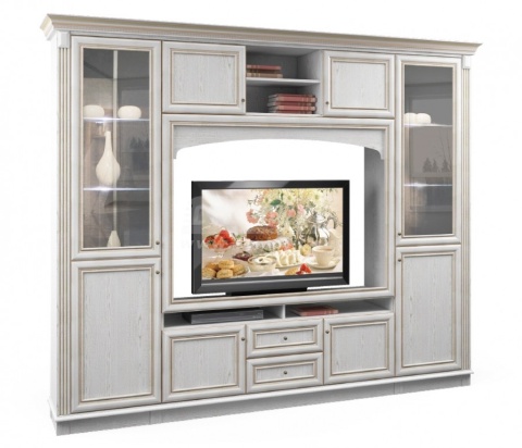 Версаль СБ-1655 Стенка Белый Ясень (Ш 2692 X В 2184 X Г 485 мм) Версаль СБ-1655 Стенка Белый Ясень (Ш 2692 X В 2184 X Г 485 мм)