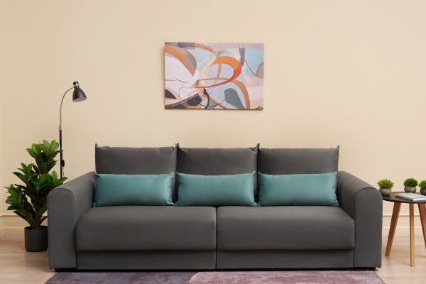 Диван еврокнижка Фива серый