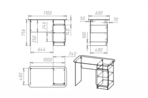Письменный стол Мебелеф-6 Письменный стол Мебелеф-6