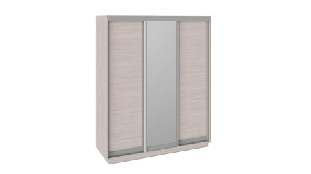 Шкаф-Купе 3-х Дверный с Зеркалом Румер Мадлен Ясень Шимо (Ш-1800 х В-2200 х Г-600 мм)