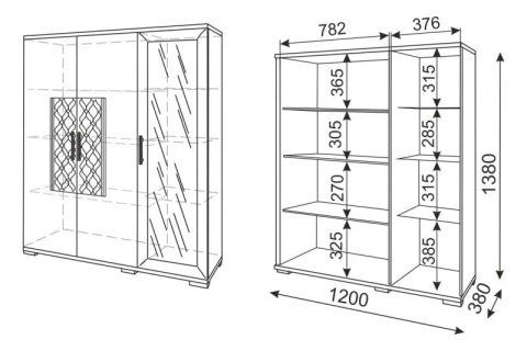 Сервант "Тиффани" М 02 Сервант "Тиффани" М 02