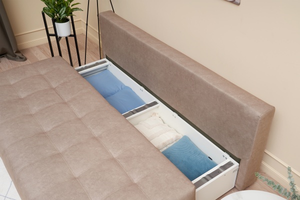 Диван еврокнижка Рон 2.0 mini темно-бежевый