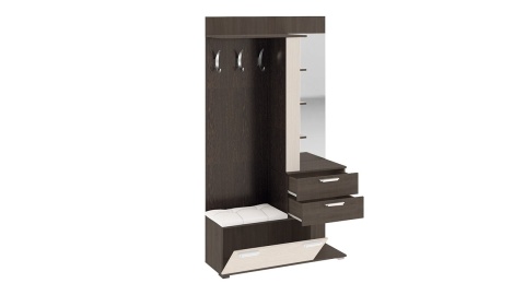 Прихожая-Вешалка Комбинированная с Крючками и Зеркалом«Эрика» Разные Цвета/Ш-1100×Г-357×В-1982 мм Прихожая-Вешалка Комбинированная с Крючками и Зеркалом«Эрика» Разные Цвета/Ш-1100×Г-357×В-1982 мм