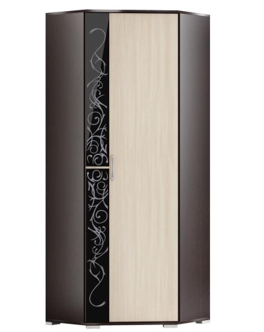 Шкаф Угловой Юнона-2 ШУ-02 Венге/Дуб Молочный (Ш-773 х В-2036 х Г-773 мм)