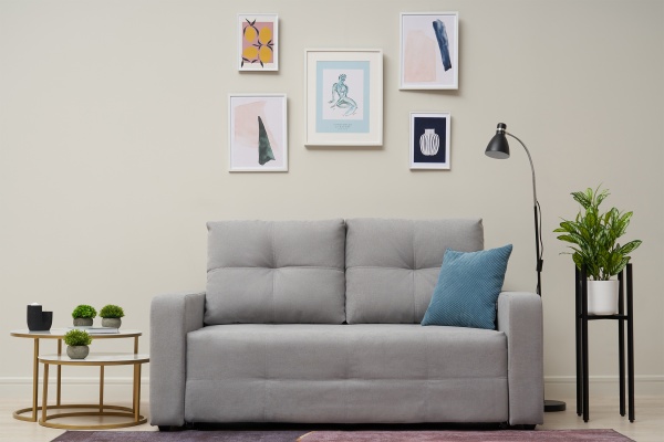 Диван выкатной Калипсо compact светло-серый