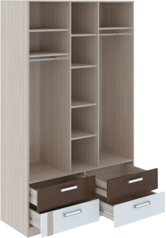 Шкаф "Волкер" 3-секционный М 2 (Ш-1200 х Г-515 х В-2000 мм) Шкаф "Волкер" 3-секционный М 2 (Ш-1200 х Г-515 х В-2000 мм)