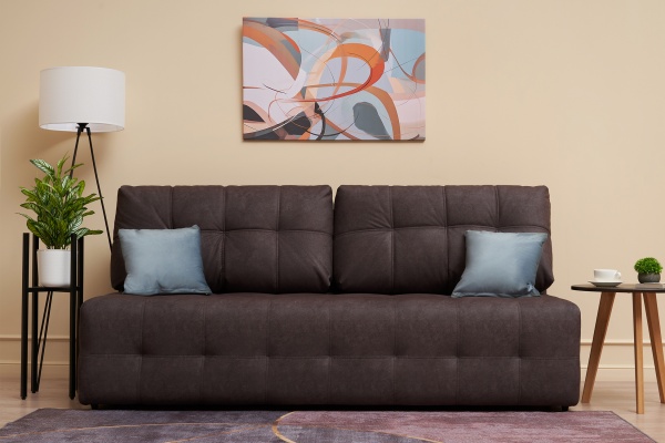 Диван еврокнижка Рон 2.0 mini серо-коричневый