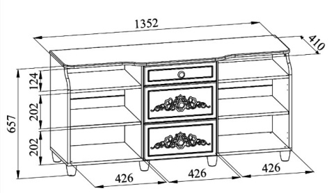 Тумба Соня СО-21К комбинированная Тумба Соня СО-21К комбинированная