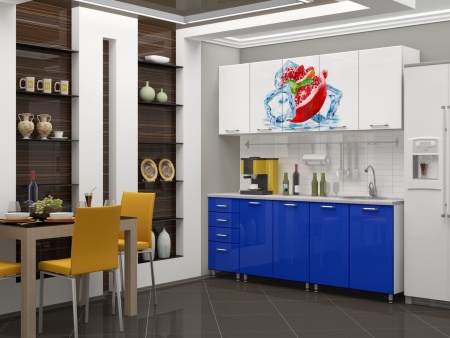 Кухонный Гарнитур Гранат МДФ/Фотопечать 1600/1700/1800/2000 мм