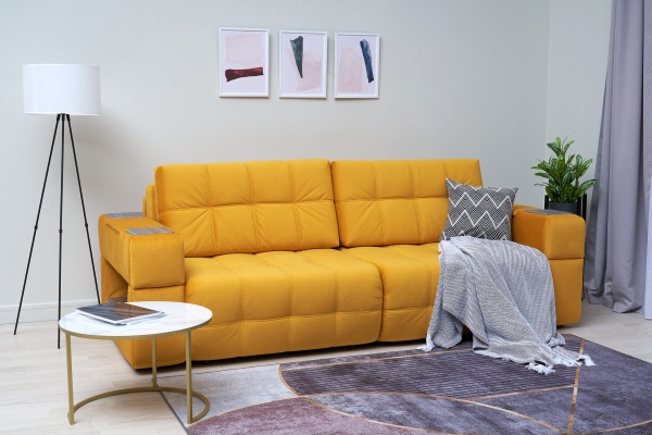 Диван пантограф Рон желтый