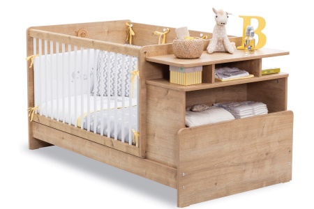 Кроватка-трансформер "Mocha Baby" с полками