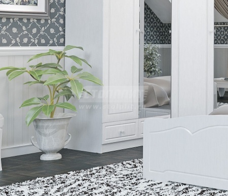 Амалия СБ-990 Шкаф 2-х дверный с зеркалом Правый