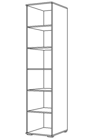 Шкаф-пенал Ницца МДФ (Ш-400 х В-2000 х Г-446 мм)/Разные Цвета