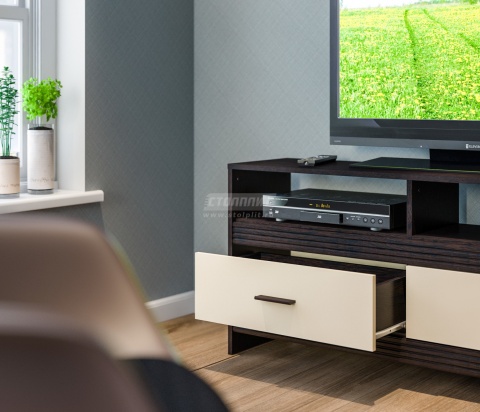 Тумба ТВ Дакота СБ-2885 Венге+Ваниль/Ш-1230 X В-600 X Г-330 мм Тумба ТВ Дакота СБ-2885 Венге+Ваниль/Ш-1230 X В-600 X Г-330 мм