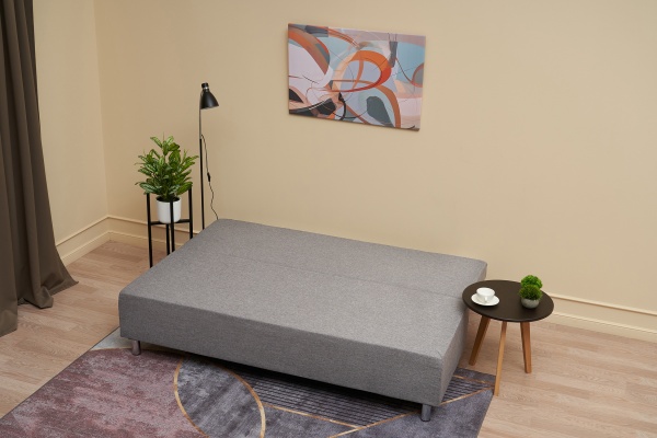 Диван еврокнижка Этно лайт серый / принт мозаика