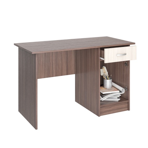 Письменный Стол Рига с Тумбой и Ящиком/Разные Цвета  Письменный Стол Рига с Тумбой и Ящиком/Разные Цвета