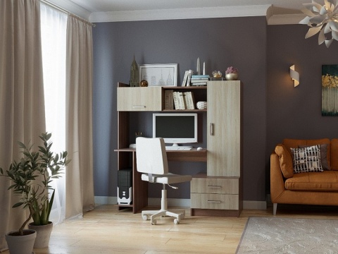 Компьютерный Стол Стайл №7 (Ш-1534 x Г-570 x В-1600 мм)/Разные Цвета Компьютерный Стол Стайл №7 (Ш-1534 x Г-570 x В-1600 мм)/Разные Цвета