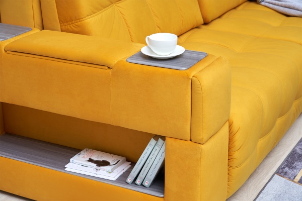 Диван пантограф Рон желтый