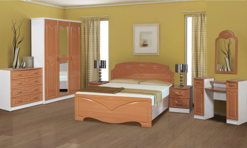 Натали №1 Спальный Гарнитур МДФ с Матрасом в Подарок/Разные Цвета Натали №1 Спальный Гарнитур МДФ с Матрасом в Подарок/Разные Цвета