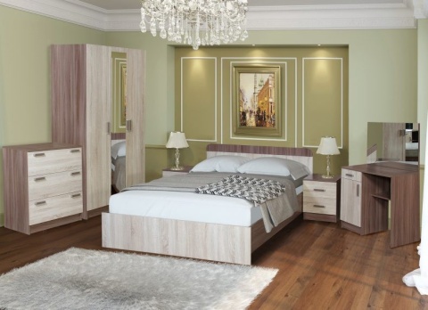 Лолита Спальный Гарнитур ЛДСП  с Пуфиком и Матрасом в Подарок/Разные Цвета Лолита Спальный Гарнитур ЛДСП  с Пуфиком и Матрасом в Подарок/Разные Цвета