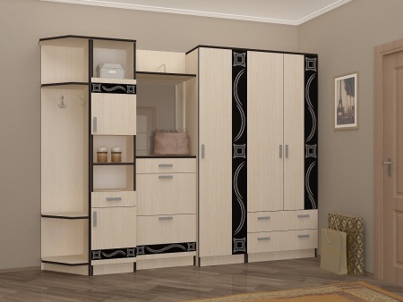 Прихожая Линкольн Вариант №4 ЛДСП (Ш-2600 х В-2200 х Г-600 мм)/Разные Цвета