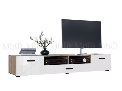 Тумба TV Ницца NEW 2 Двери + 1 Ящик МДФ  (Ш-2000 x В-350 x Г-520 мм) Тумба TV Ницца NEW 2 Двери + 1 Ящик МДФ  (Ш-2000 x В-350 x Г-520 мм)
