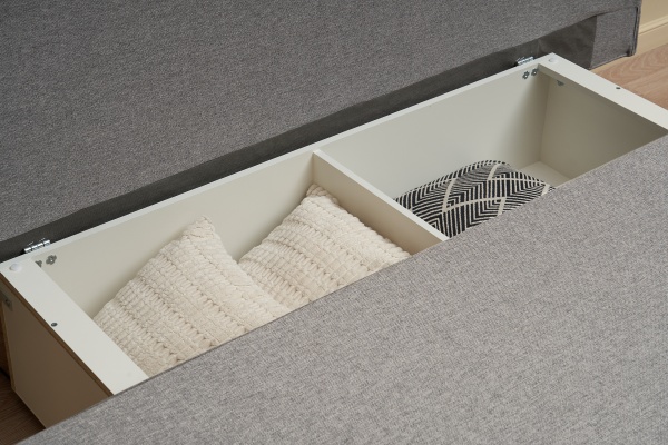 Диван еврокнижка Этно лайт серый / принт мозаика