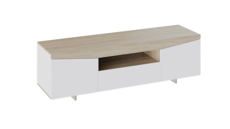 Тумба ТВ тип 1 (Белый Ясень/ Дуб Сонома)/Ш-1600 × В-484 × Г-450 мм